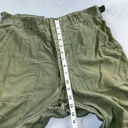 Vintage 1960s 70s Vietnam OG 107 Fatigue Pants 60s Missing Button Fly Act 32x31