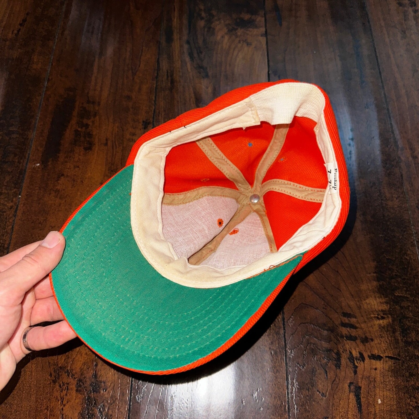 Number 1 80s Orange Vintage Hat Cap Snapback Essential Clean Simple Cool Rap 70s