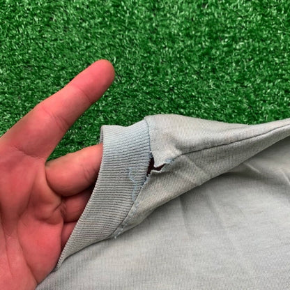 Nike Vintage T Shirt USA 70s 80s Quad Swoosh Block Print Running Oregon Geisha