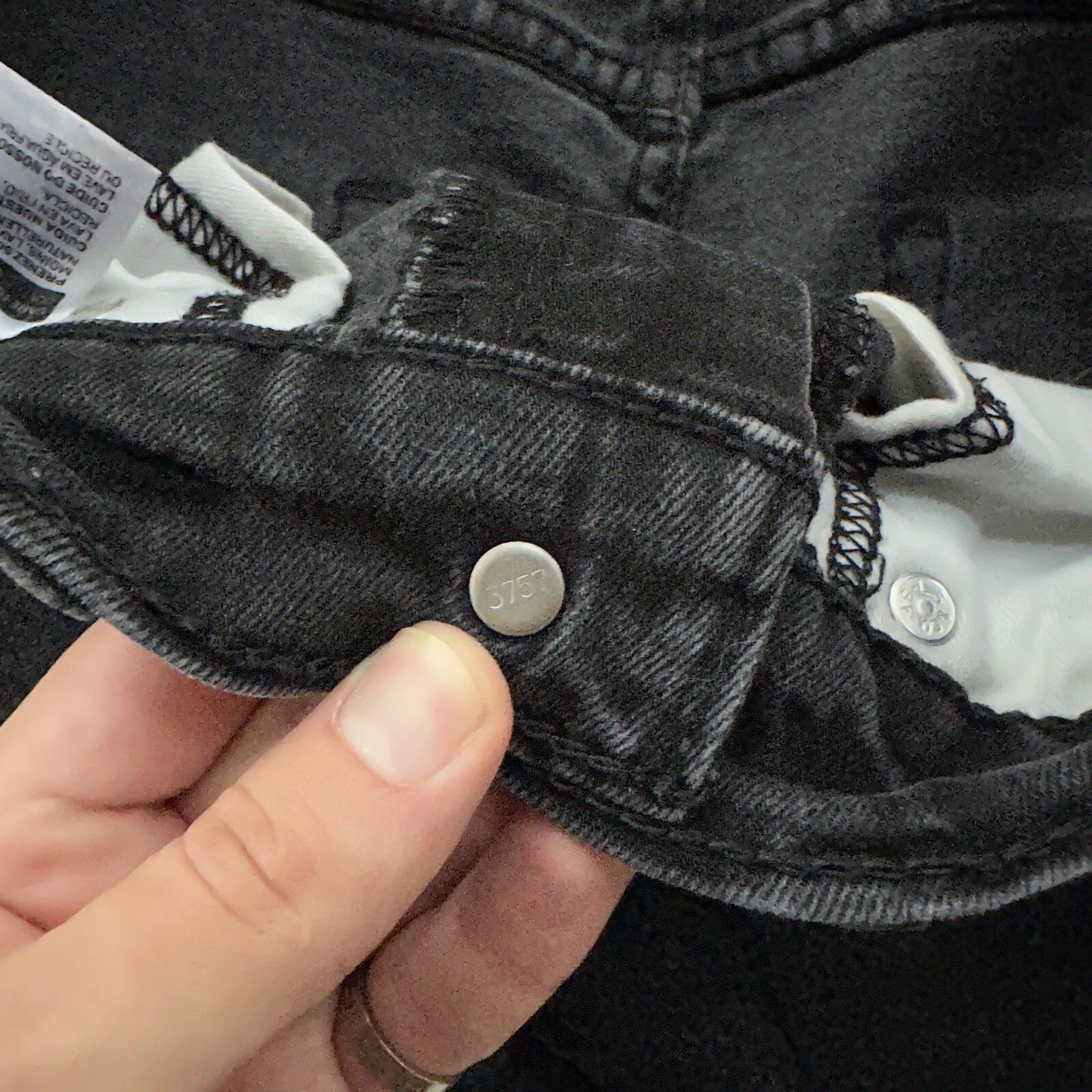 Levis 514 Straight Leg Jeans Men's 33x32 Mid Rise Slim Denim Black 30x29 Vtg