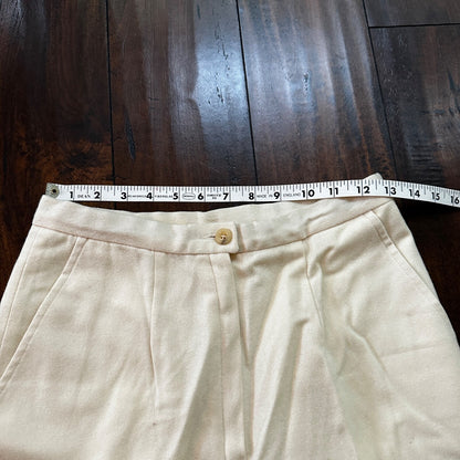 Vintage 60s Pendleton Women's Virgin Wool Size 8 Pants White Rockabilly 25x24