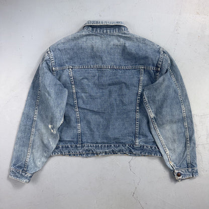 VTG Penneys Ranch Craft Selvedge Denim Jacket Cotton Type 2 Rockabilly 60s