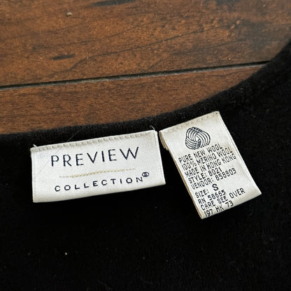 Preview Collection S Black Pure Wool X Fine Merino Sweater Dress Sleevless VTG
