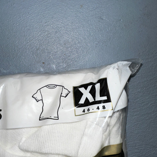 1998 Hanes Vintage White Blank T Shirt Mens Lot Of 3 Pack 90s Classic Crew XL