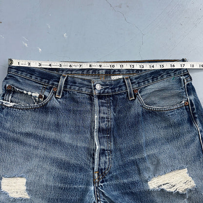 Levis 501 Vintage Y2K Mexico Straight Leg Jeans 36x29 90s Med Wash Act 35x28