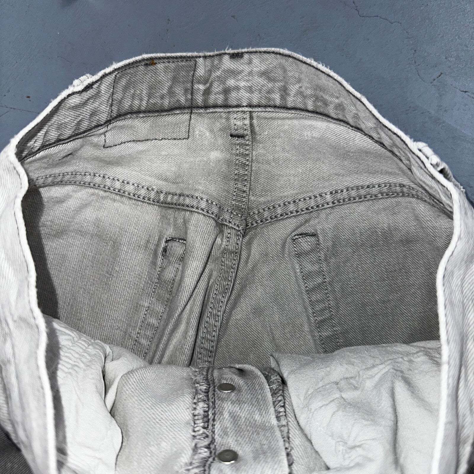 Levis 501 Vintage 90s USA XX Straight Leg Jeans Gray Light Wash 31x34 Act 29x32