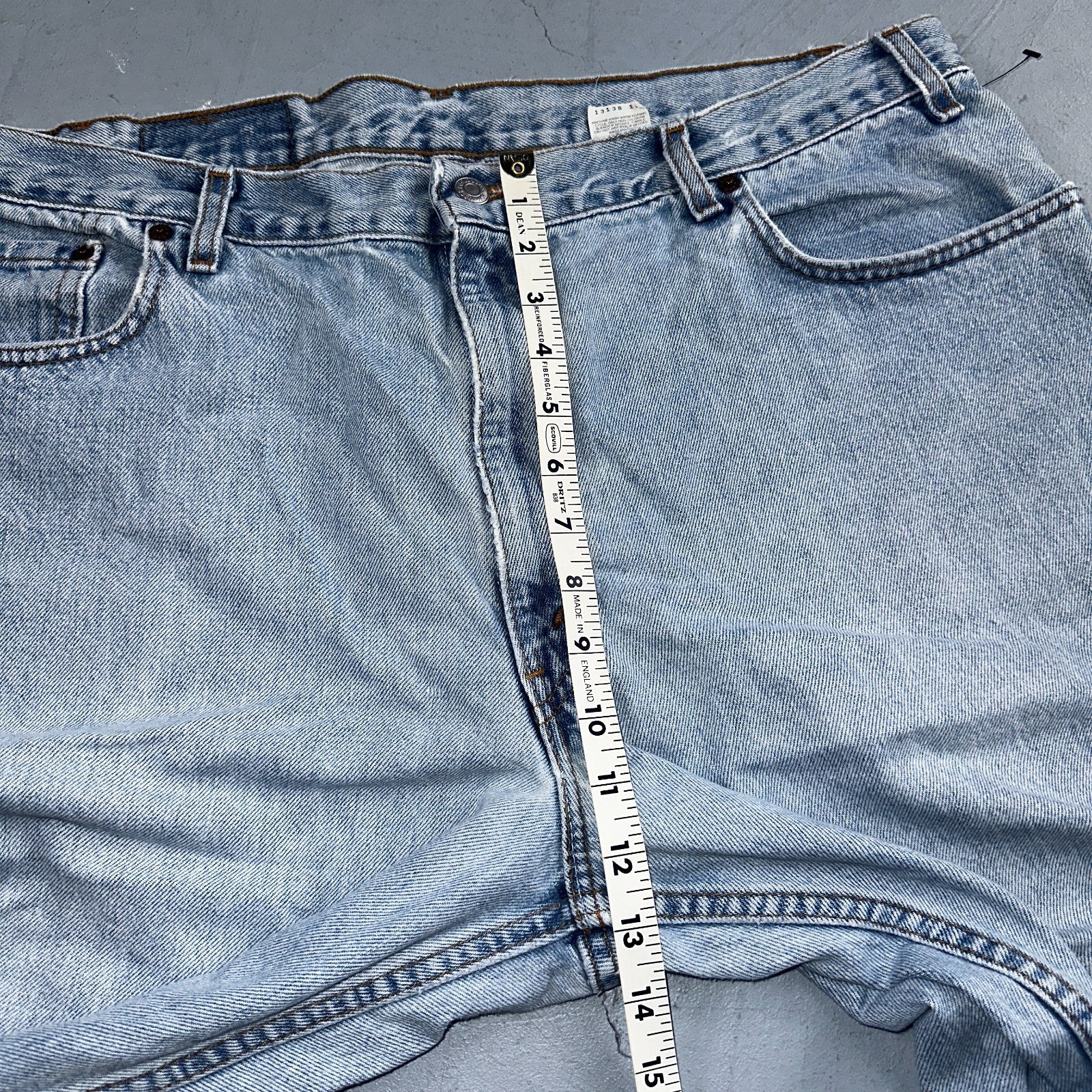 Levis 570 Jeans Mens 40x32 Blue Baggy Wide Loose Denim Pants Tapered 39x30