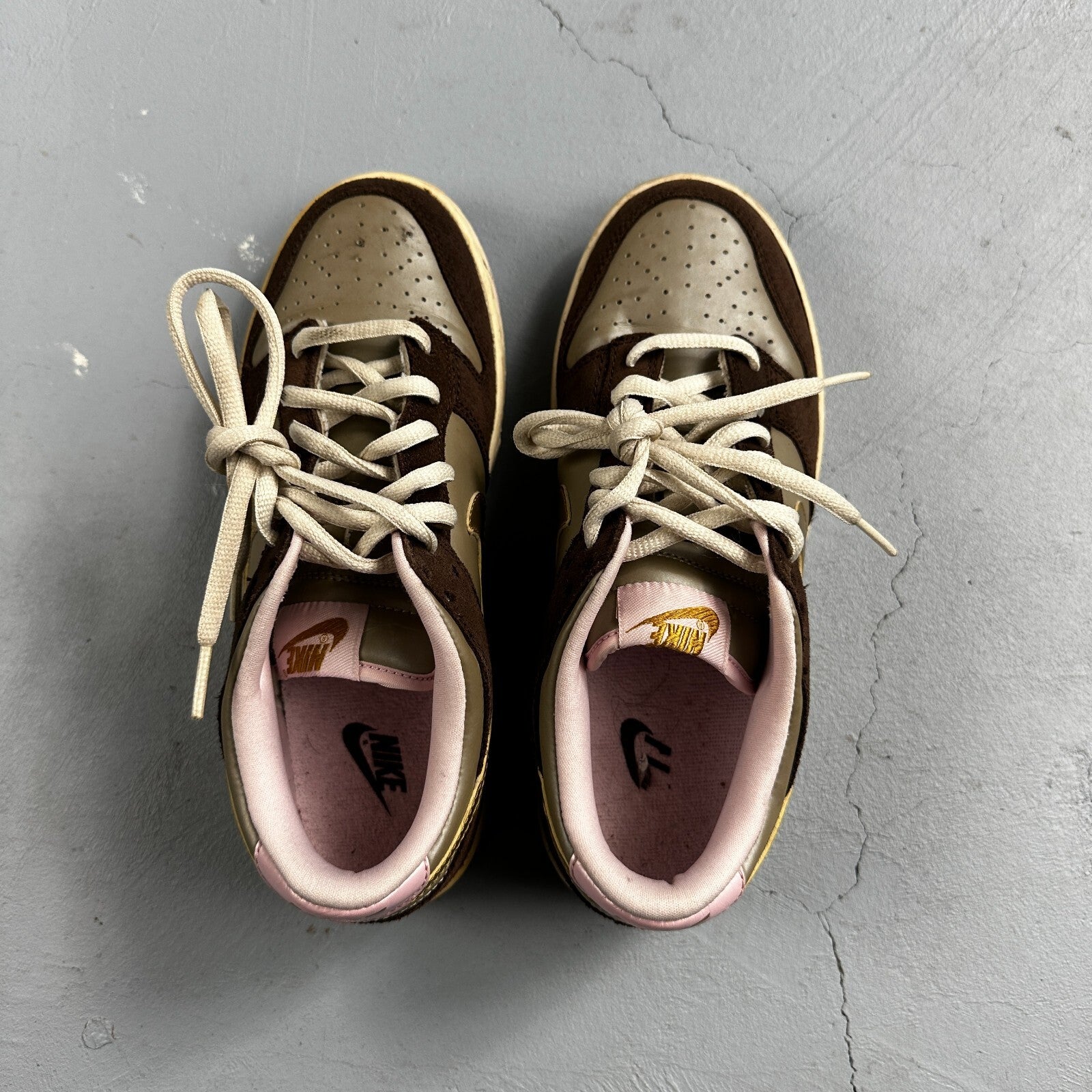 Nike Dunk Low 2007 GS Chino Metallic Gold Rare 309601-271 Brown Purple  5Y W 6.5