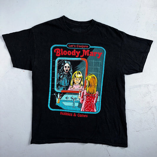Conjure Bloody Mary Creepy Co VTG Style T Shirt Cartoon Halloween Funny Humor