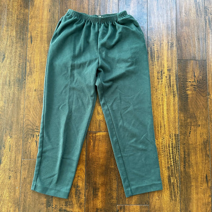 VTG Alfred Dunner Women Pull On Classic Fit Pants Sweatpants USA 90s Green