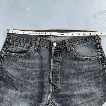 Levis 501 Vintage Y2K XX Straight Leg Jeans Black Light Wash 34x34 Act 33x33