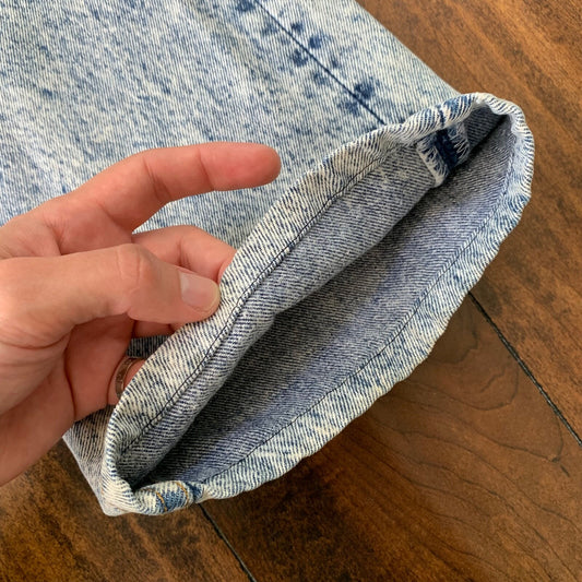 Levis 501 Vintage 80s USA XX Straight Leg Jeans Blue Acid Wash 33x32 Act 30x29