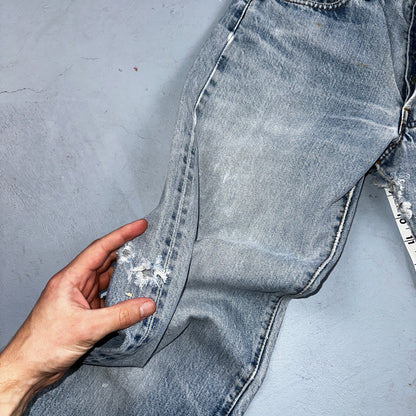 Levis 501 Vintage 80s Redline Selvedge USA XX Jeans Light Wash 66 Act 27x31