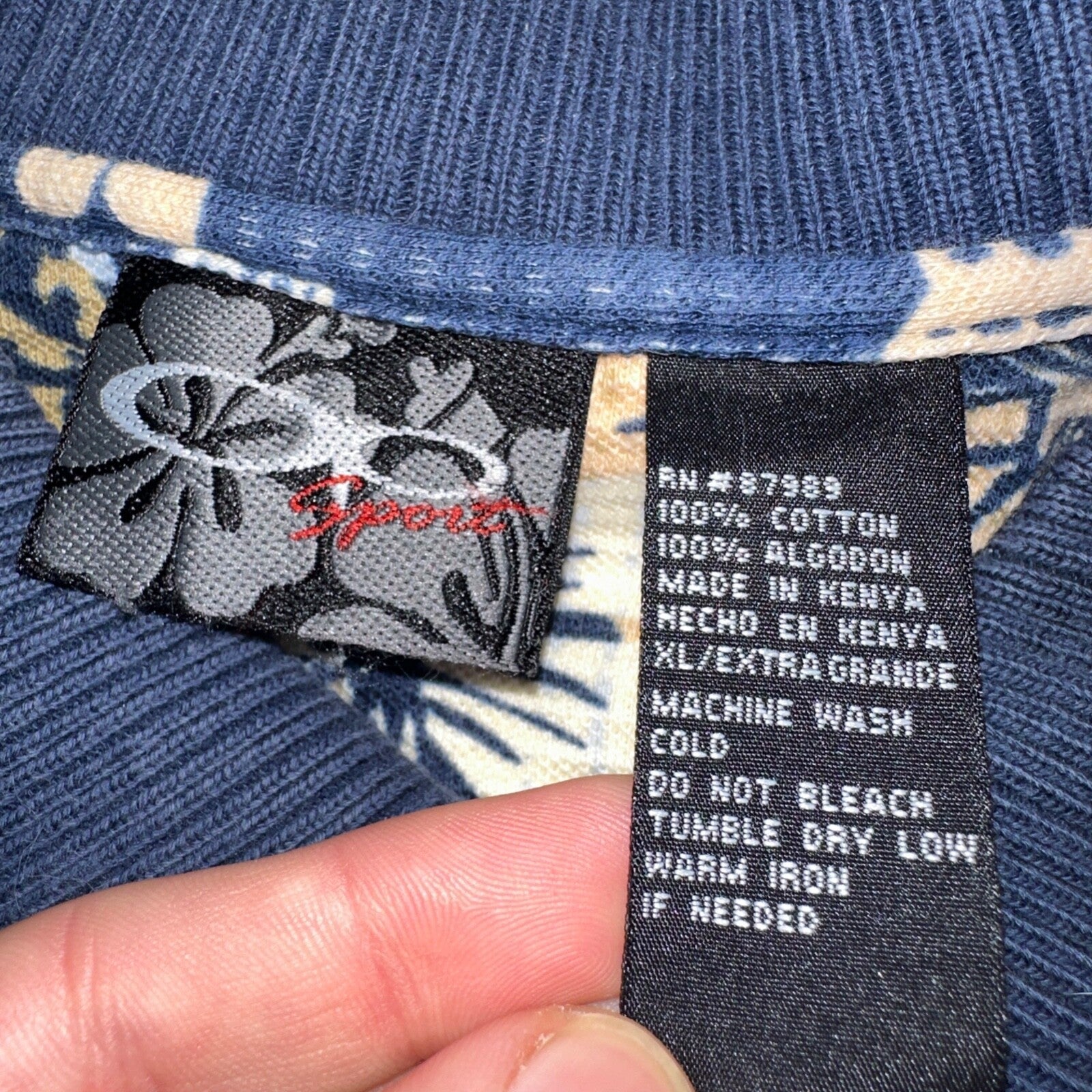 OP Hawaiian Shirt Ocean Pacific Floral Palm Tree Cotton VTG 90s Print Aloha XL