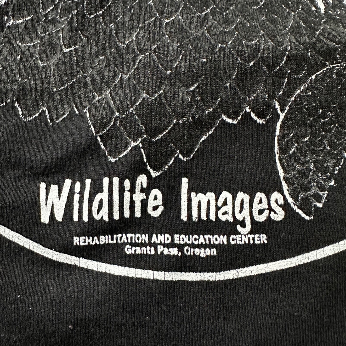 Bald Eagles VTG T Shirt Wildlife Images Hanes USA Single Stitch Black Birds Cool