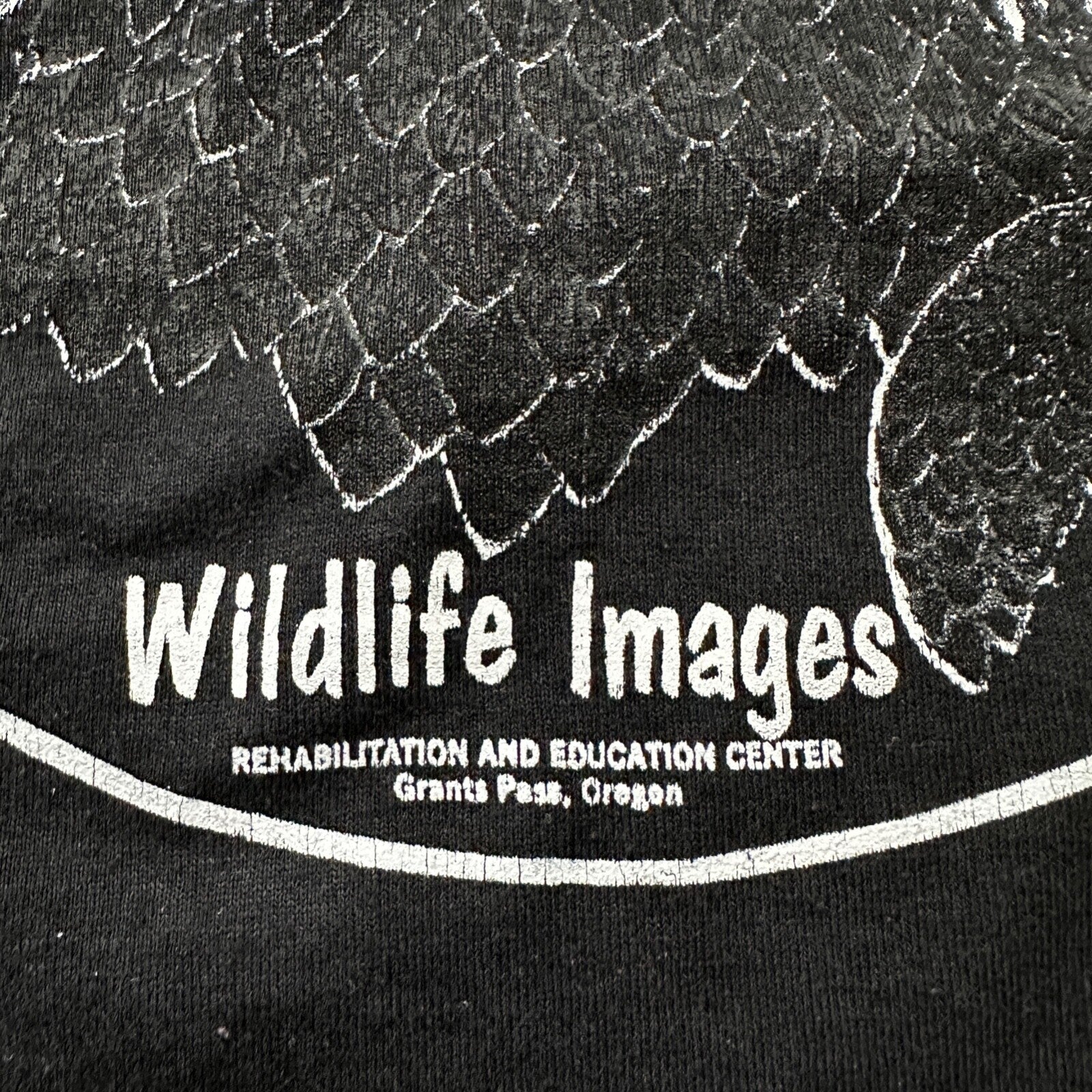 Bald Eagles VTG T Shirt Wildlife Images Hanes USA Single Stitch Black Birds Cool