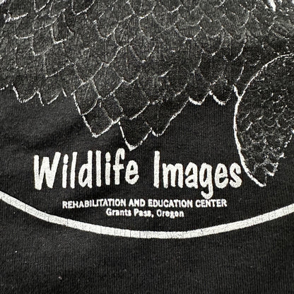 Bald Eagles VTG T Shirt Wildlife Images Hanes USA Single Stitch Black Birds Cool