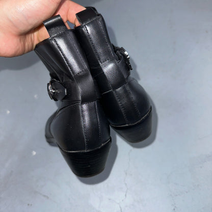 Rebecca Minkoff Boots Kichi Pointed Toe Bootie Black Leather Size 9.5