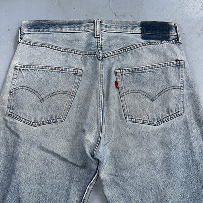 Levis 501 Vintage 80s Redline Selvedge USA XX Jeans Light Wash 36x36 Act 33x31