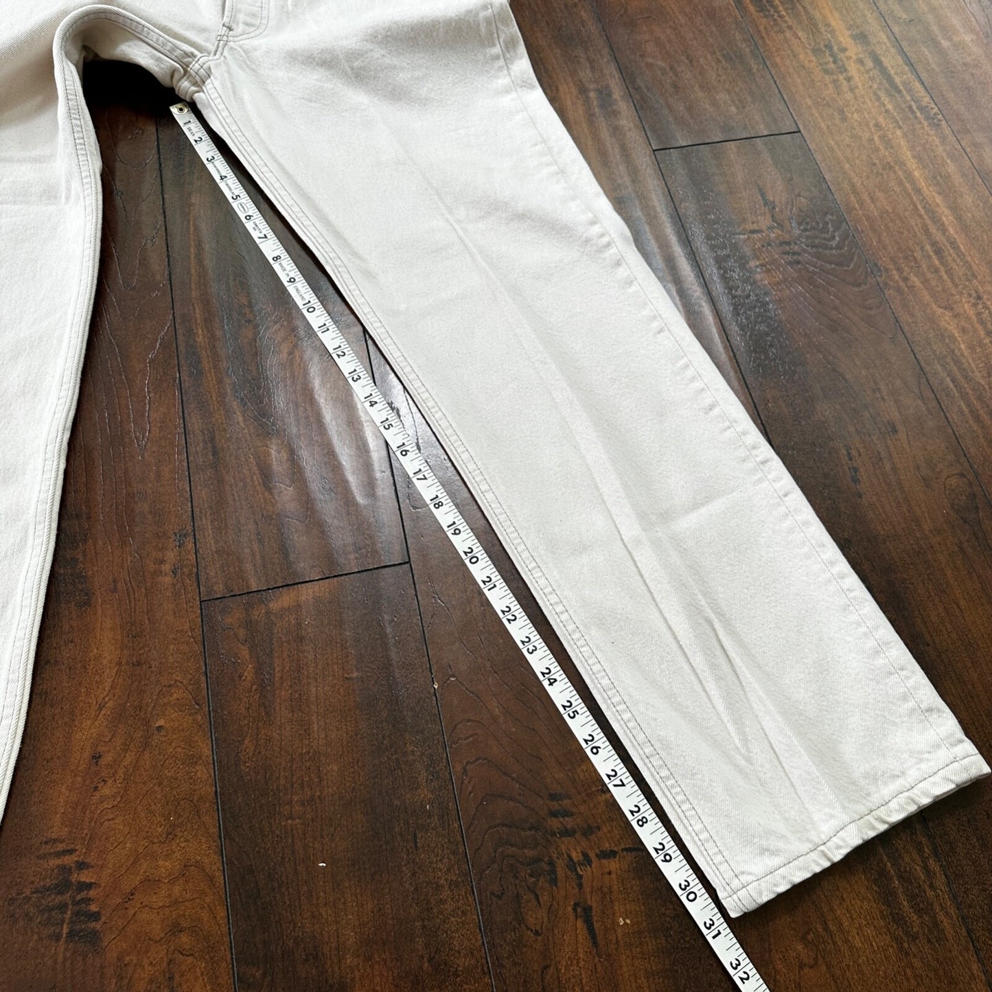 VTG 90s Levis 501 Button Fly 36x32 USA Tag Jeans Straight White XX Act 32x31