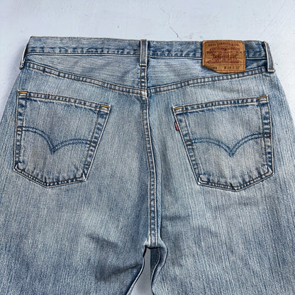 Levis 501 Vintage 90s USA XX Straight Leg Jeans Blue Light Wash 38x32 Act 36x32