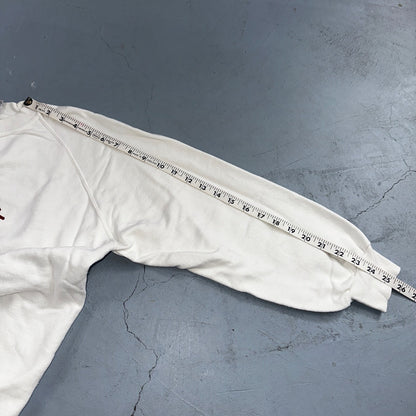 London Zoo UK Sweatshirt 90s VTG Crewneck White Animals Love Raglan Cut Zebra