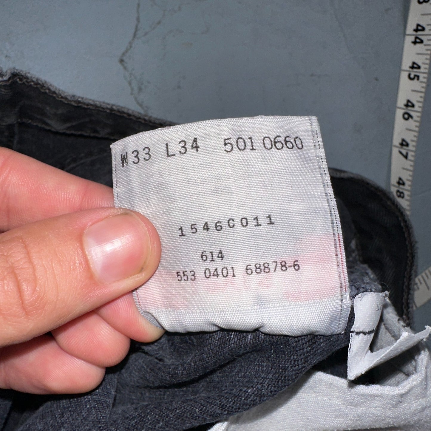 Levis 501 Vintage 80s USA XX Straight Leg Jeans Black Light Wash 33x34 Act 31x32