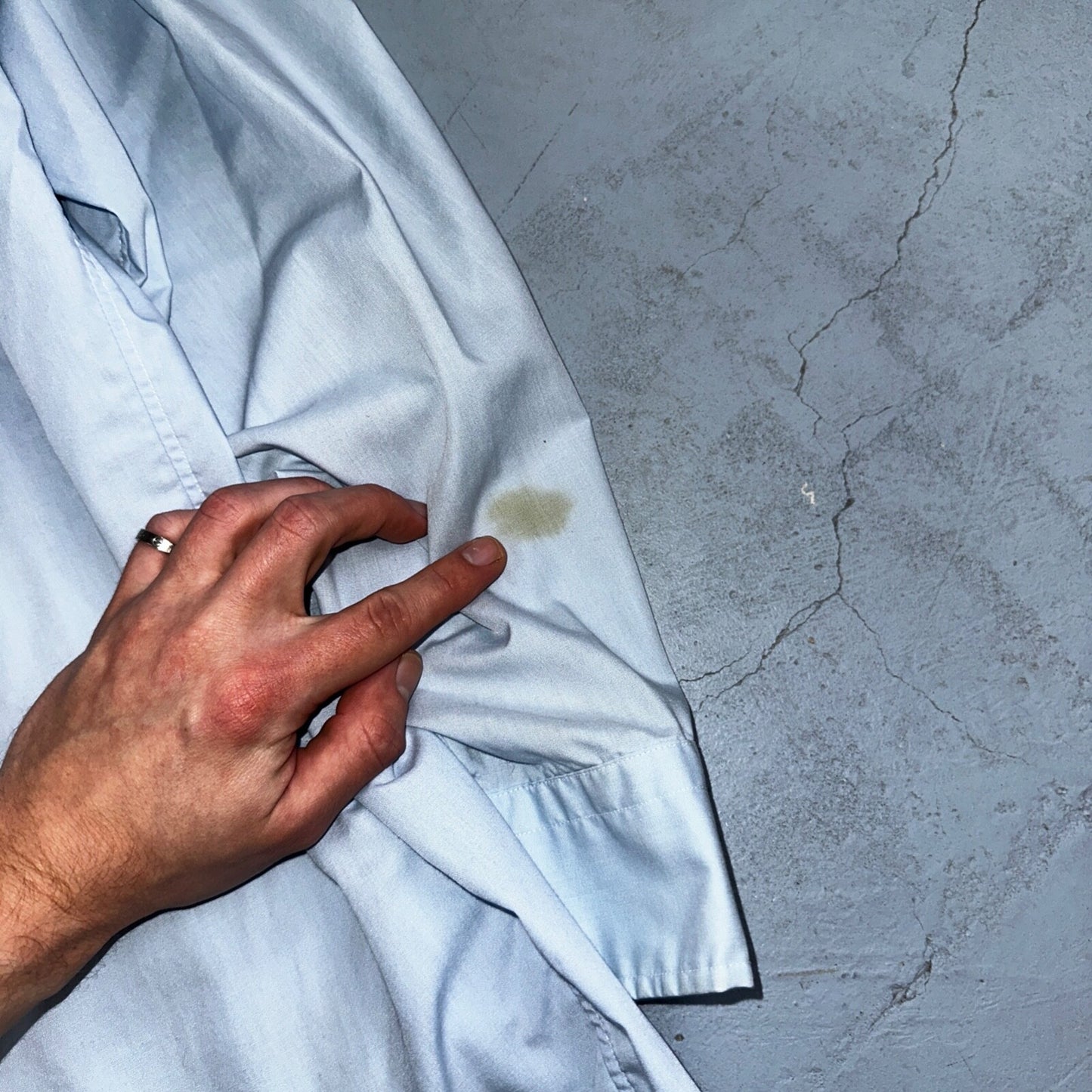 Christian Dior Vintage Men's 16.6 Monsieur Button Down Dress Shirt Blue