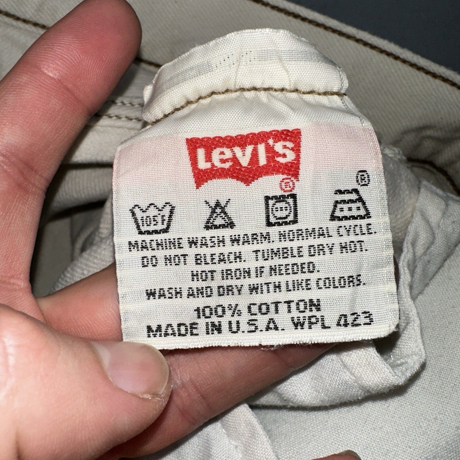 Levis 501 Vintage 90s USA XX Straight Leg Jeans White Stained 32x34 Act 30x33