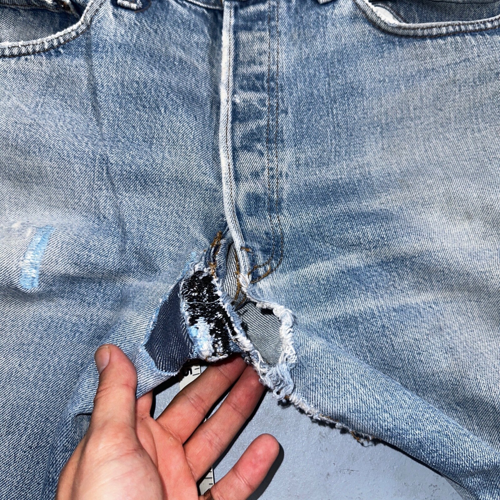 Levis 501 Vintage 80s Redline Selvedge USA XX Jeans Light Wash 36x36 Act 33x32