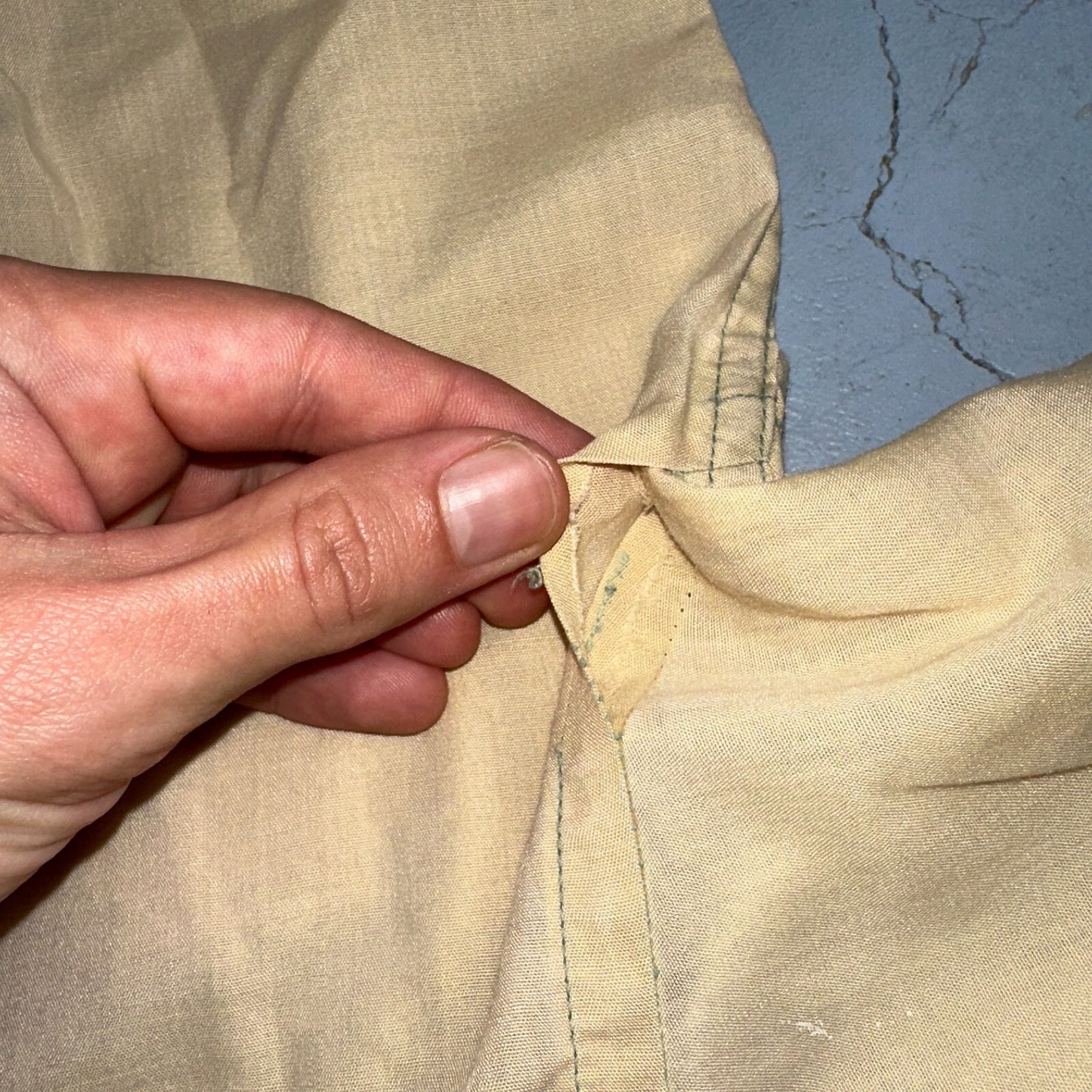 VTG 50s 60s Pennys Towncraft Paint Camp Loop Collar Shirt Rockabilly Button