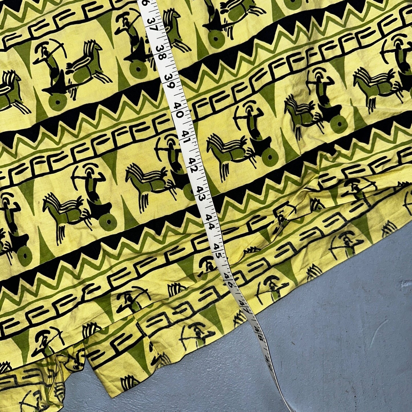 Vtg 40s 50s Day Dress Fit Flare Rockabilly Novelty Rick Rack Trudy Hall 15