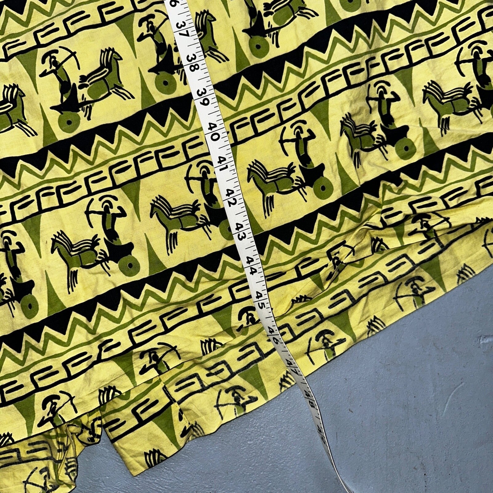 Vtg 40s 50s Day Dress Fit Flare Rockabilly Novelty Rick Rack Trudy Hall 15