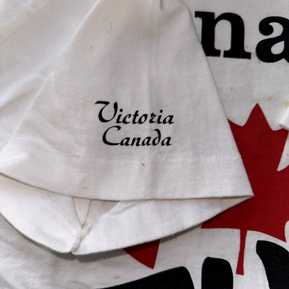 Canada Eh Single Stitch 90s Vintage T Shirt 1990s Victoria Travel Love Rap Music