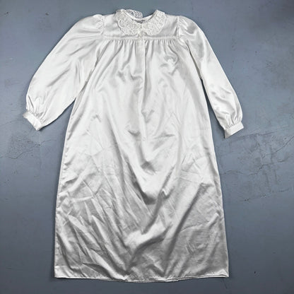 Vintage Christian Dior Jeune Fille Ivory Lace Nightgown Lingerie Dress Slip