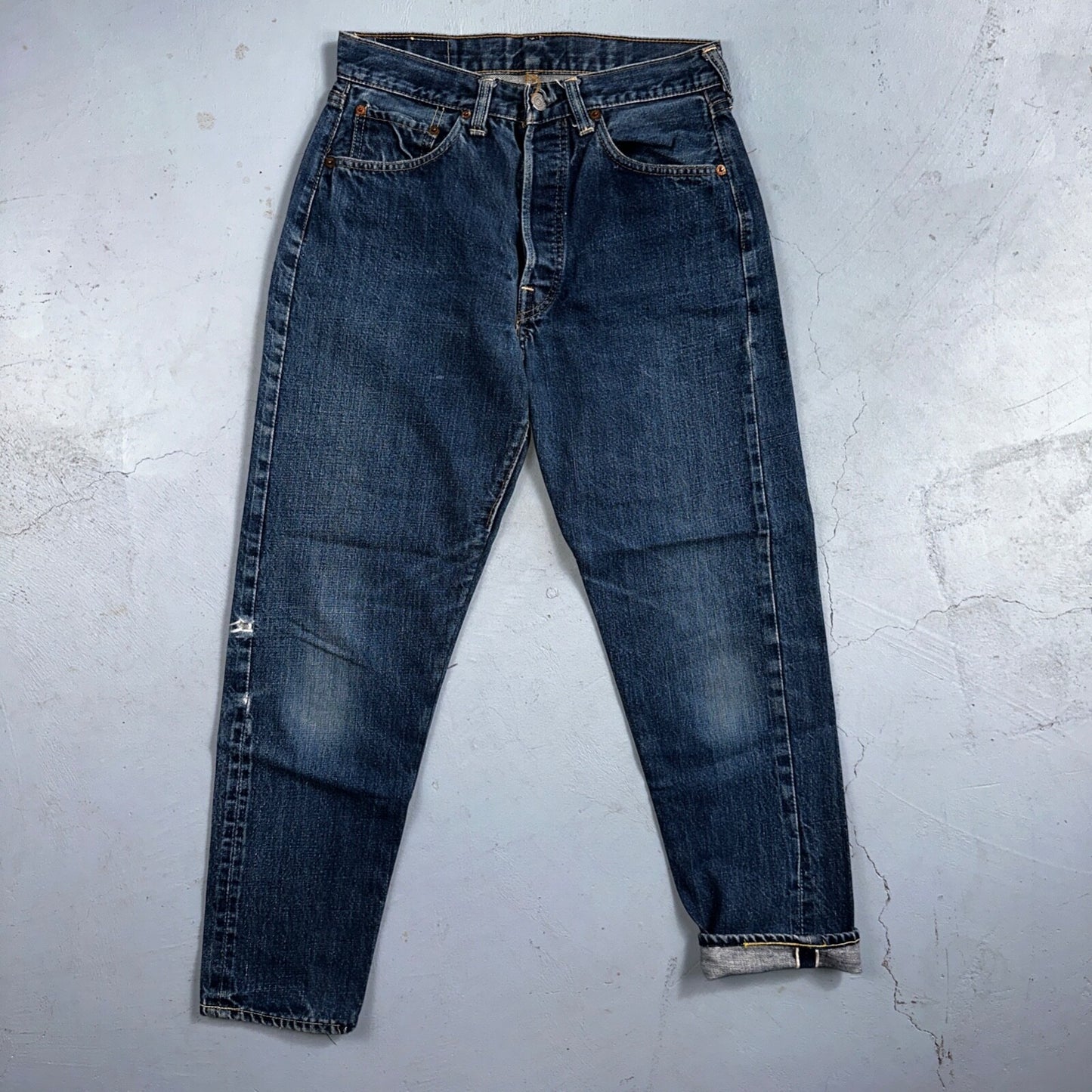 Levis 501 Big E Vintage 60s Redline Selvedge USA XX 1960s Jeans SKINNY Act 27X26