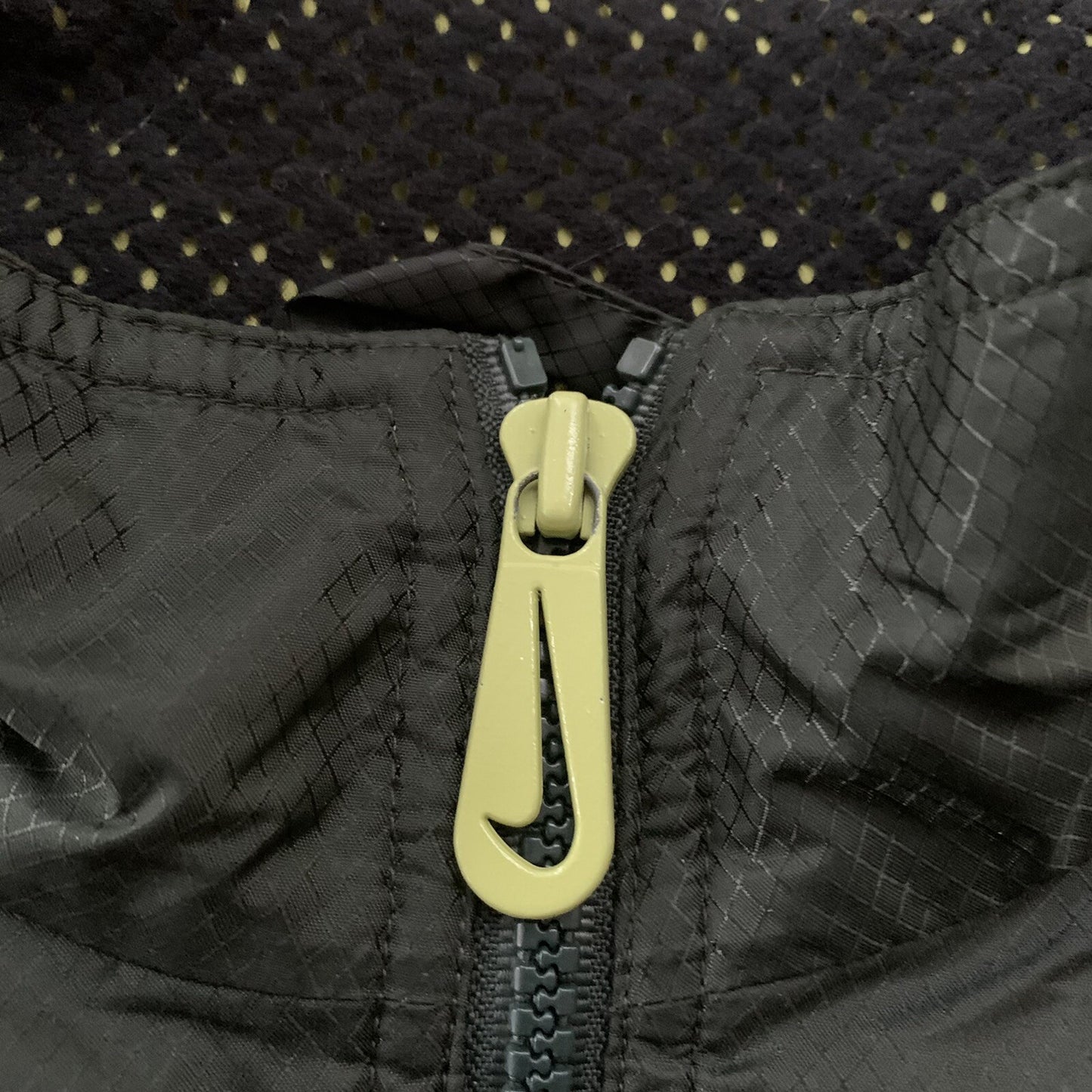 Vintage Nike Womens S 90s Windbreaker Forest Green Zip Pullover Cinch Jacket