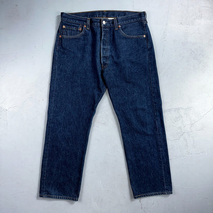 Levis 501 Vintage Y2K 90s XX Straight Leg Jeans Blue Dark Wash 35x30 Act 33x26