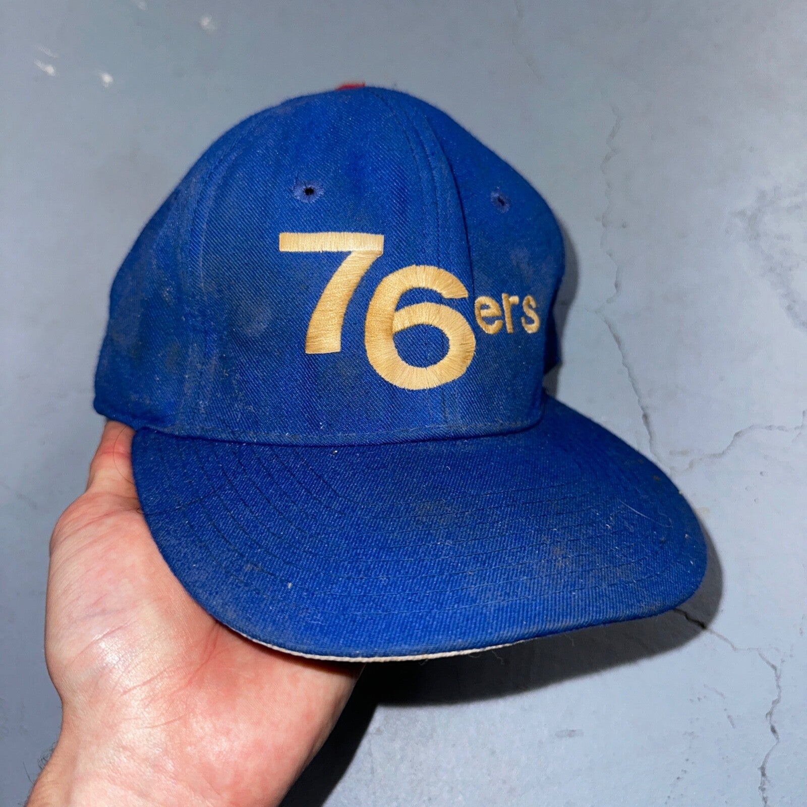 VTG 80s Richardson Player Philadelphia 76ers Script Snapback Hat Rare Cap