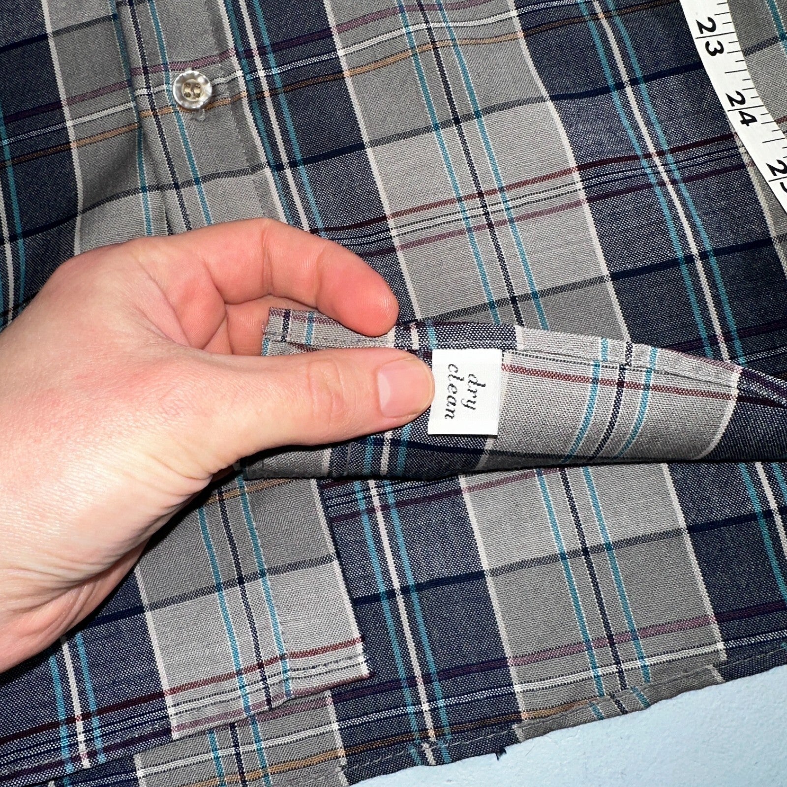 Pendleton Shirt M Blue VTG Virgin Wool Preppy Fireside 60s 70s Outdoors Mens