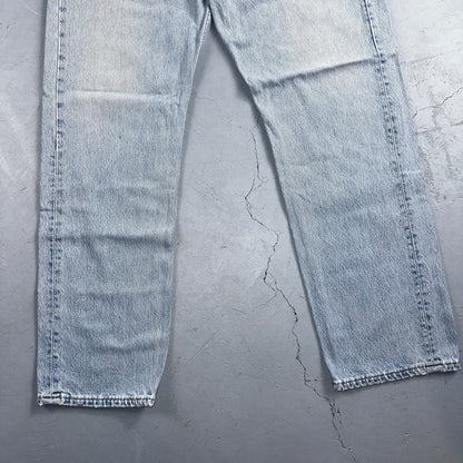 Levis 501 Vintage 90s USA XX Straight Leg Jeans Blue Light Wash 38x32 Act 37x31