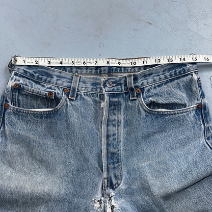 Levis 501 Vintage 90s USA XX Straight Leg Jeans 33x36 Light Wash Act 30x30