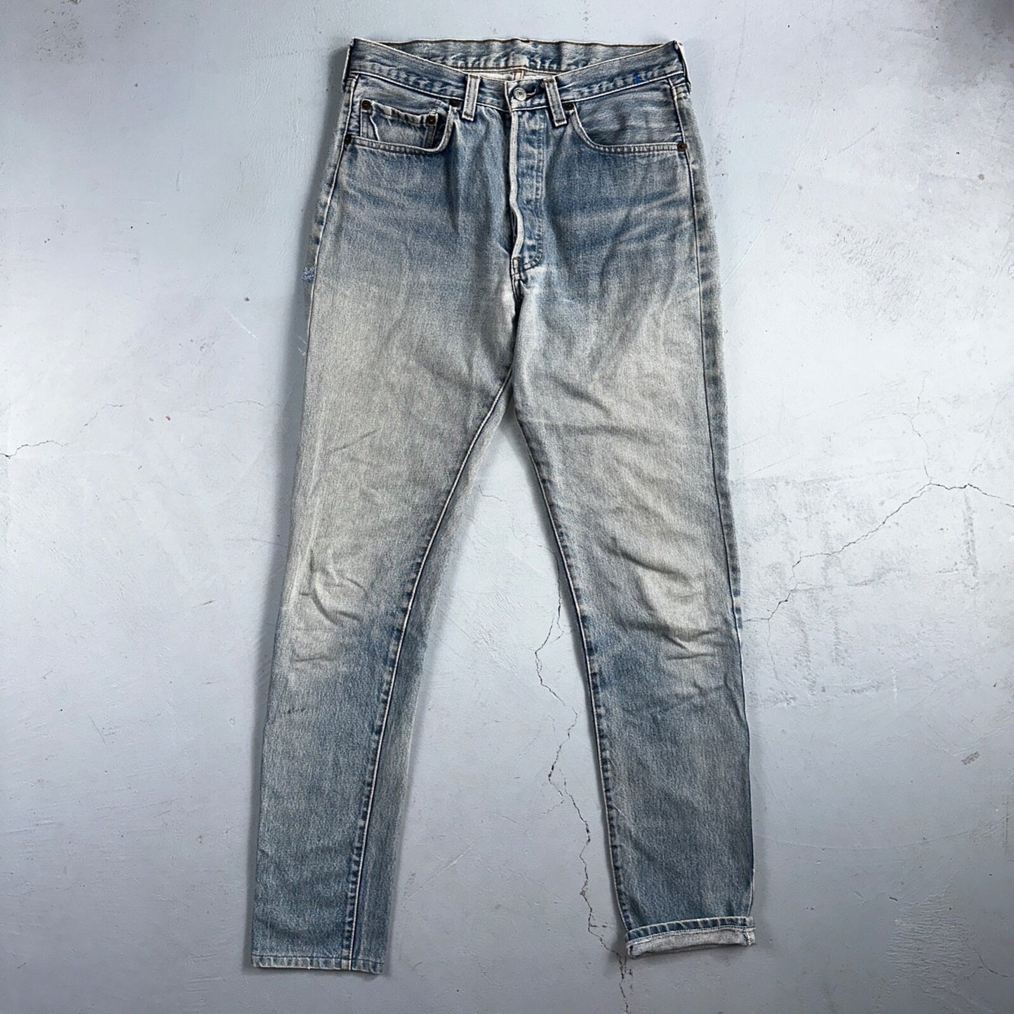 Levis 501 Vintage 80s Redline Selvedge USA XX Jeans Light Wash Skinny Act 29x32