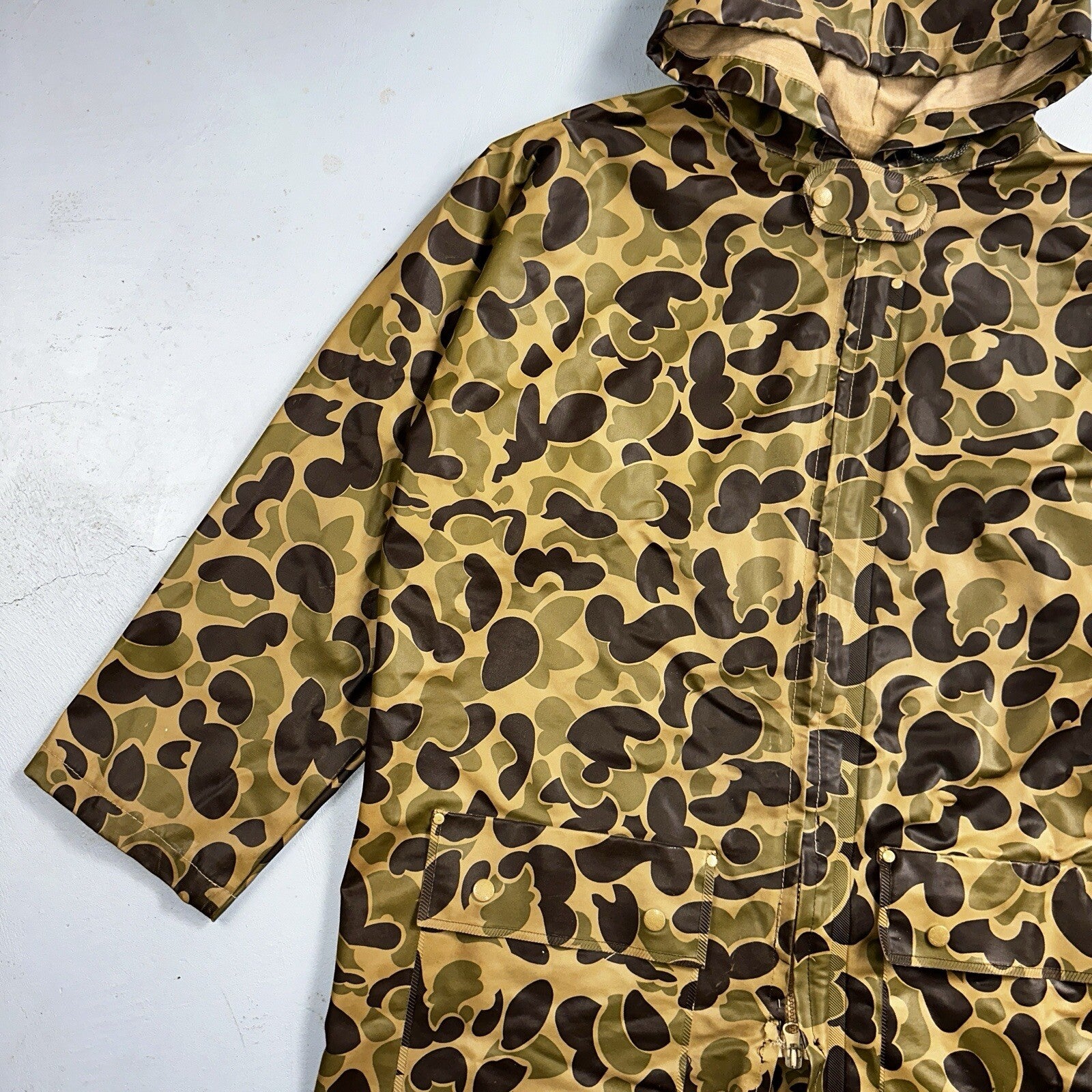 Dry Wear Rain Suit Adult Brown Green Camouflage Outdoor Hunting Mens XL Frogskin