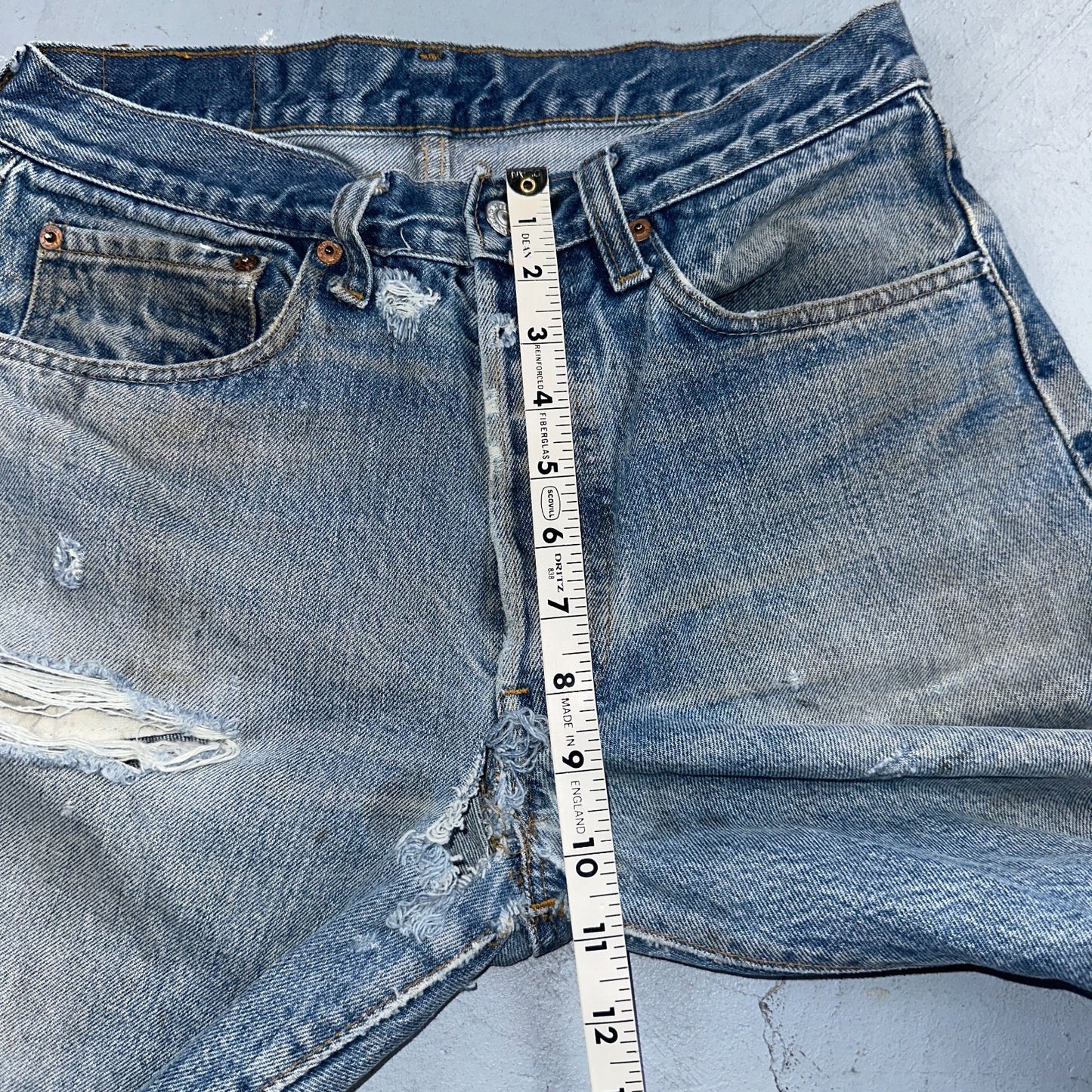 Levis 501 Vintage 80s Redline Selvedge USA XX Jeans Light Wash 32x31 Act 29x27