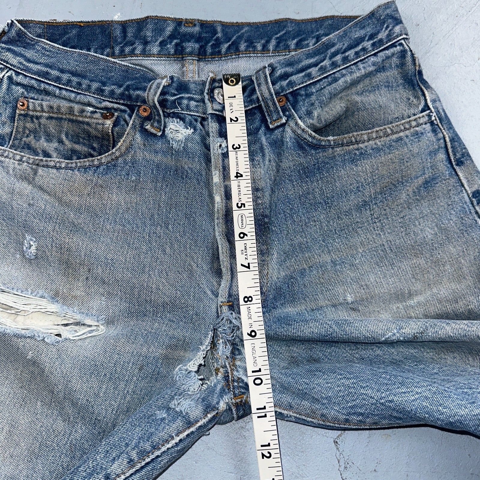 Levis 501 Vintage 80s Redline Selvedge USA XX Jeans Light Wash 32x31 Act 29x27