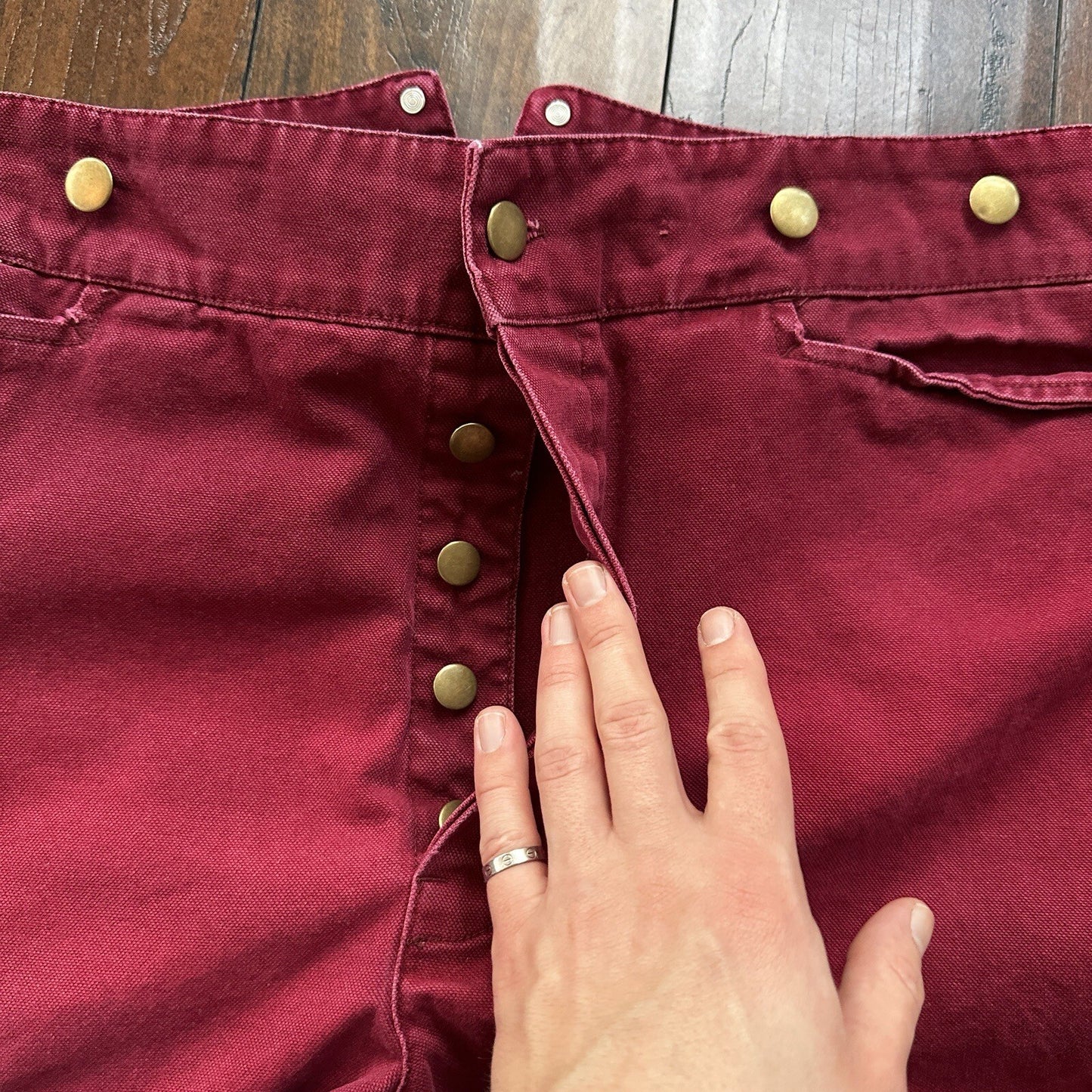 VTG Mens Scully Rangewear Cotton Canvas Outdoor Pants Buckleback Cowboy 36 Red