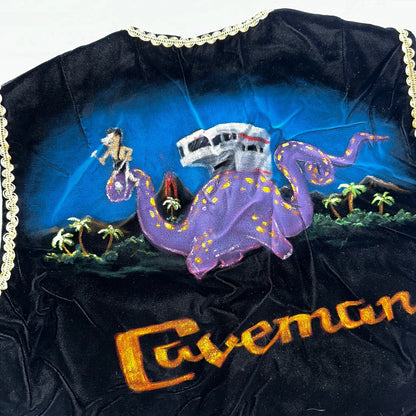 VTG 60s Caveman Vest Womens Grandma Core Hand Drawn Rockabilly Oregon Costume