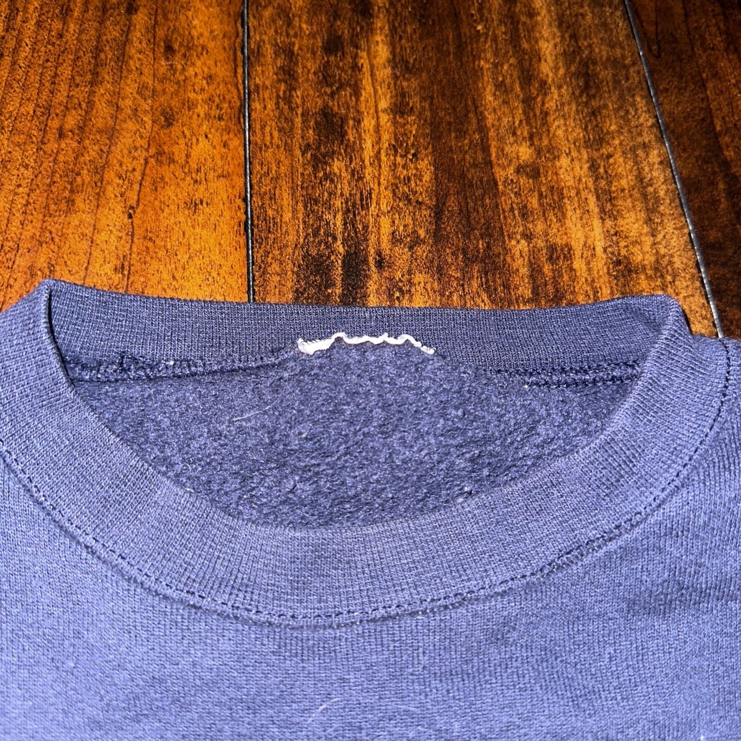 Navy Blue Sweatshirt Workout Crewneck 90s Y2K Vintage Gym Thrashed 2XL