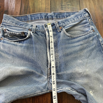 Levis Vintage 80s Redline Selvedge USA 501 XX Jeans Light Wash 33x36 Act 30x34